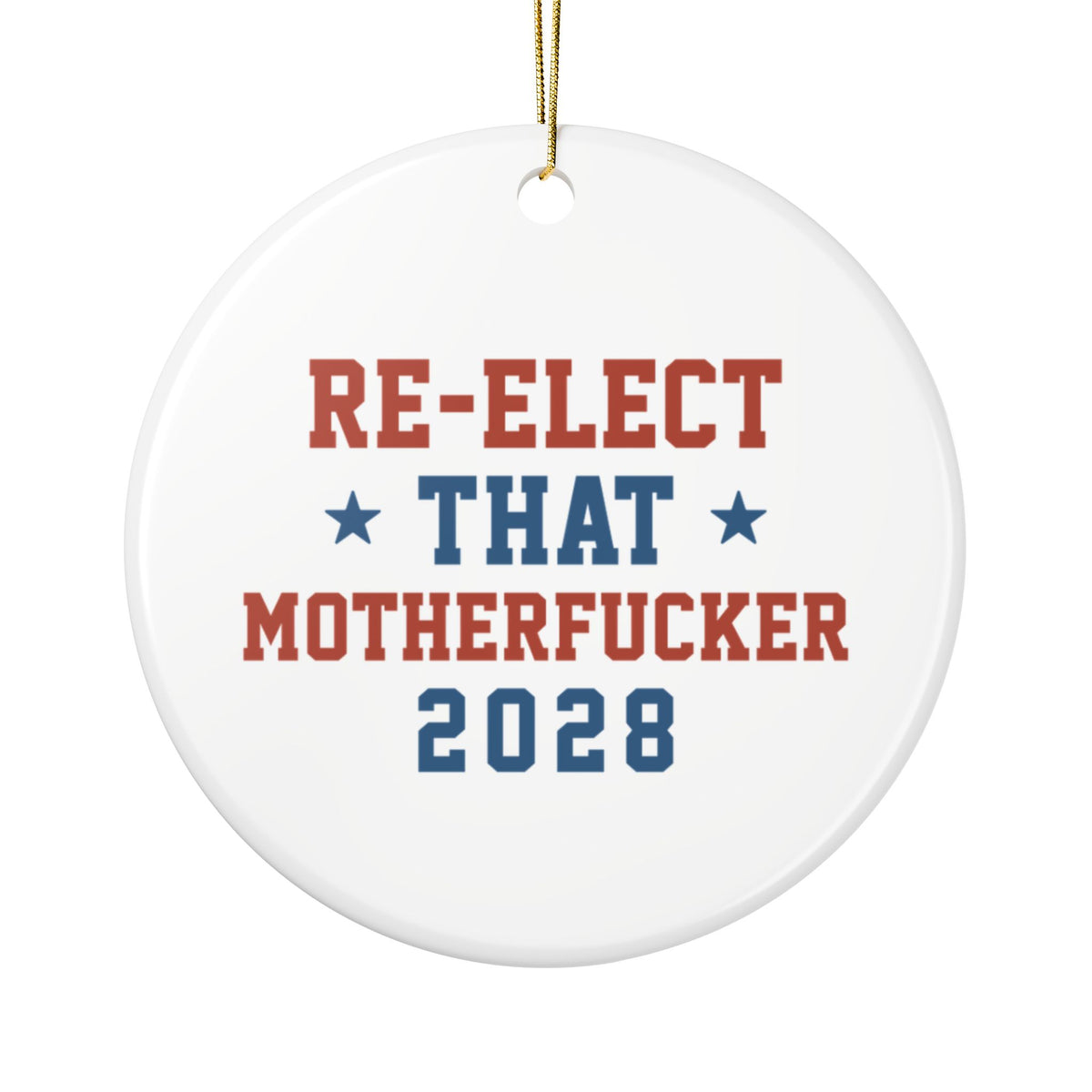 Re-Elect - Deplorable Christmas Ornament - Deplorable Gear (view 3)