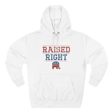 White Raised Hoodie