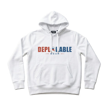 Proud Deplorable Men's Hoodie – White