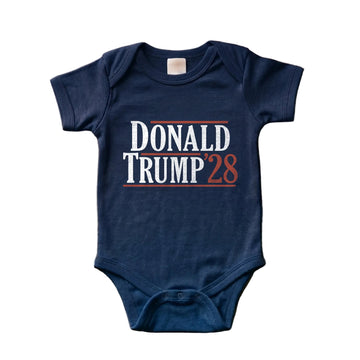 Trump 2028 Baby Onesie – Navy Blue