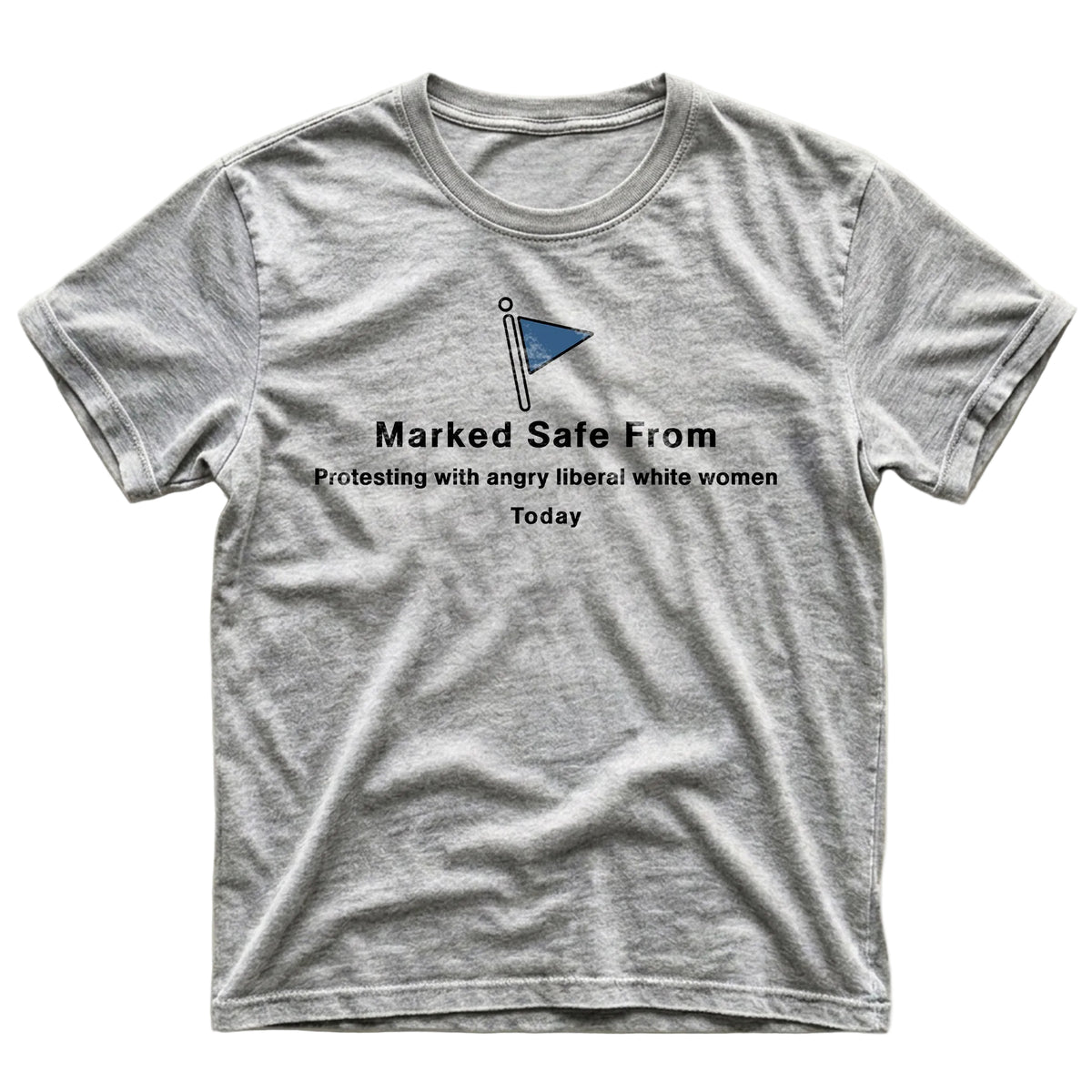 Marked Safe From Protesting Men's T-Shirt – Gray - Deplorable Gear