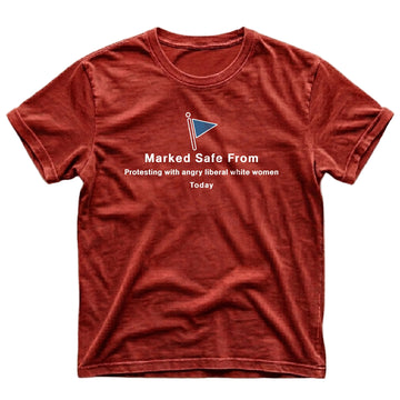 Marked Safe From Protesting Men's T-Shirt – Red