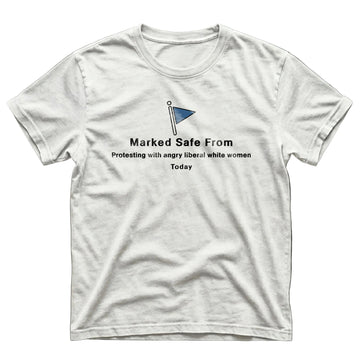 Marked Safe From Protesting Men's T-Shirt – White