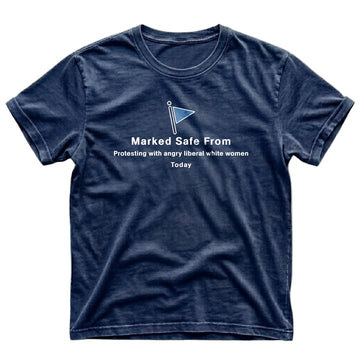Marked Safe From Protesting Men's T-Shirt – Navy Blue