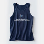 Marked Safe From Protesting Men's Tank Top – Navy Blue