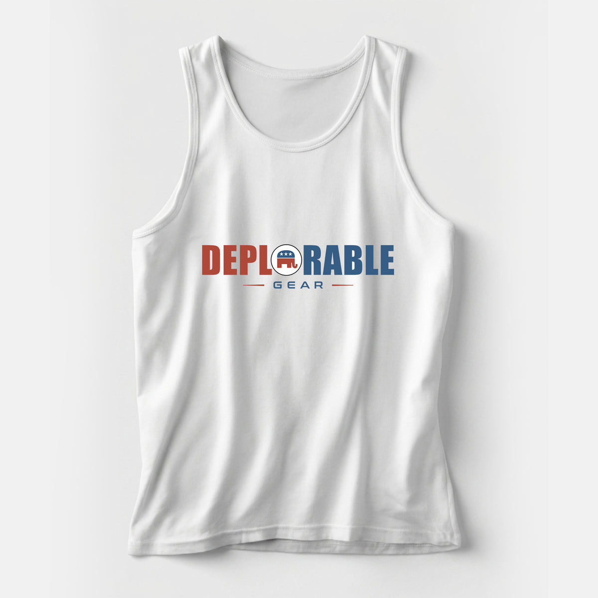Proud Deplorable Men's Tank Top – White - Deplorable Gear