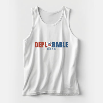 Proud Deplorable Men's Tank Top – White - Deplorable Gear