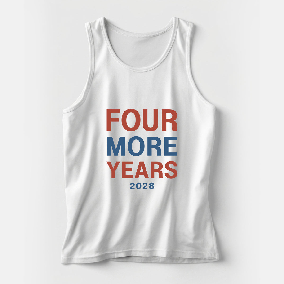 Four More Years 2028 Men's Tank Top – White - Deplorable Gear
