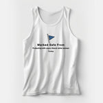 Marked Safe From Protesting Men's Tank Top – White