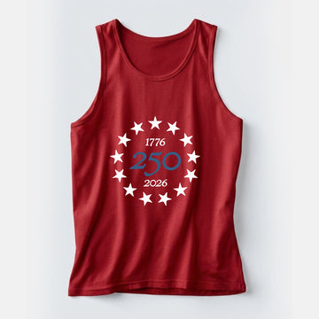 1776 America 250 Men's Tank Top – Red