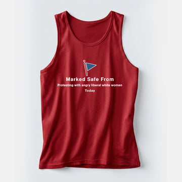Marked Safe From Protesting Men's Tank Top – Red