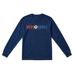 Proud Deplorable Men's Long Sleeve Tee – Navy Blue