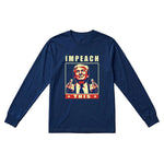 Impeach This Men's Long Sleeve Tee – Navy Blue
