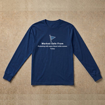 Mens long sleeve blue mark safe