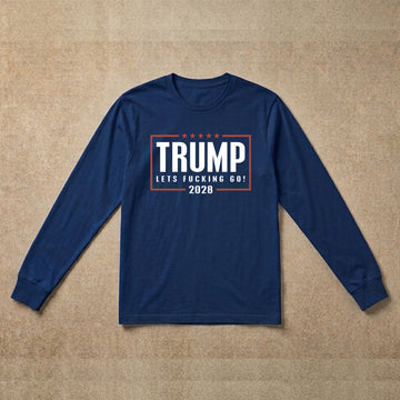 Mens long sleeve blue trump