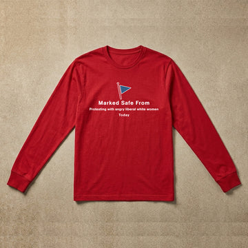 Mens long sleeve red mark safe