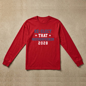 Mens long sleeve red reelect