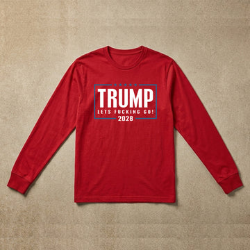 Mens long sleeve red trump