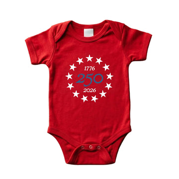 1776 America 250 Baby Onesie – Red