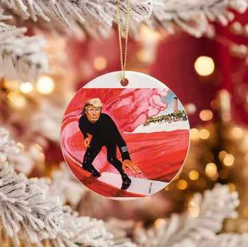 Red Wave - Deplorable Christmas Ornament