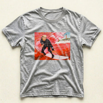 Gray Red Wave T-Shirt
