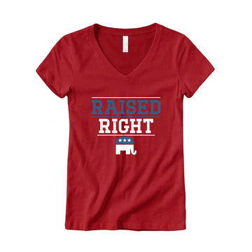 Raised Right Women's V-Neck Tee – Red
