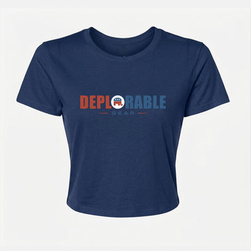 Proud Deplorable Women's Crop Tee – Navy Blue