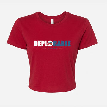 Proud Deplorable Women's Crop Tee – Red