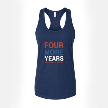 Four More Years 2028 Women's Tank Top – Navy Blue
