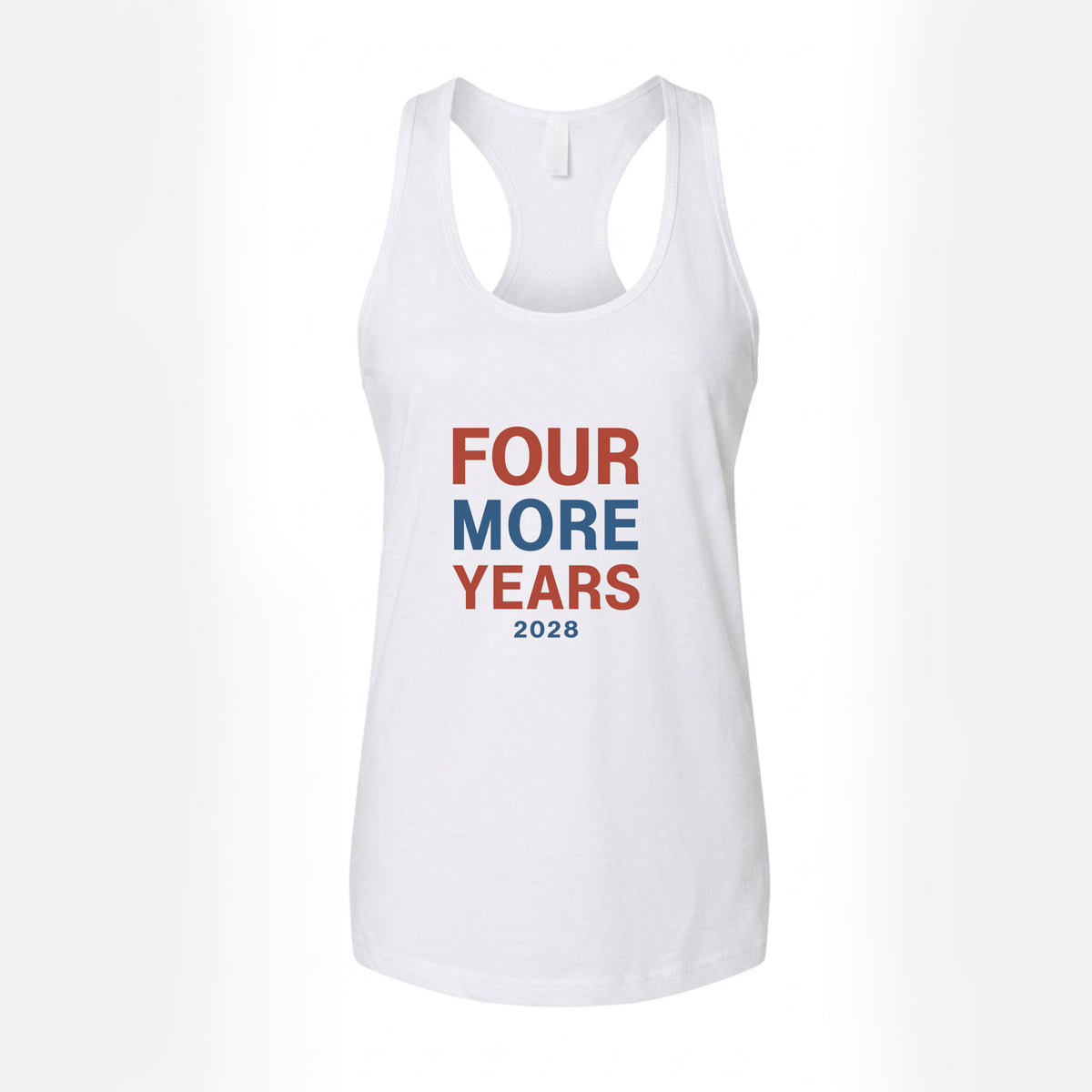 Four More Years 2028 Women's Tank Top – White - Deplorable Gear