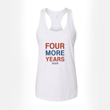 Four More Years 2028 Women's Tank Top – White - Deplorable Gear