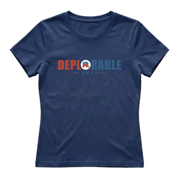 Proud Deplorable Women's T-Shirt – Navy Blue